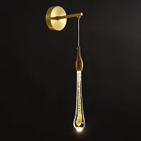 Настенный светильник FIAL B WALL 212026-23 ImperiumLoft прозрачный 1 лампа, основание золотое в стиле современный 