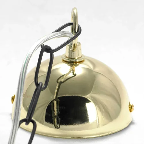Люстра подвесная Powell LSP-8194 Lussole без плафона на 5 ламп, основание чёрное золотое в стиле современный  фото 7