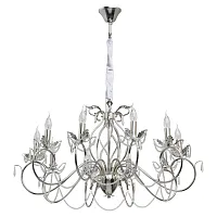 Люстра подвесная Валенсия 299012410 Chiaro без плафона на 10 ламп, основание серебряное в стиле классический 