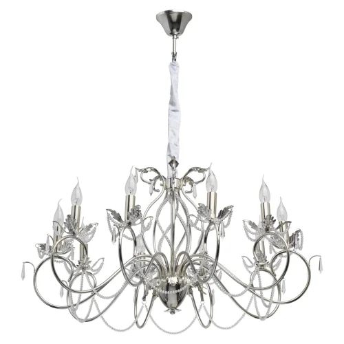 Люстра подвесная Валенсия 299012410 Chiaro без плафона на 10 ламп, основание серебряное в стиле классический 