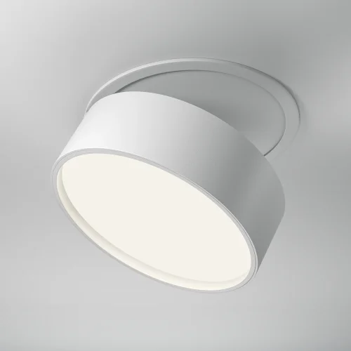 Светильник точечный LED Onda DL024-18W4K-W Maytoni белый 1 лампа, основание белое в стиле современный хай-тек круглый фото 3