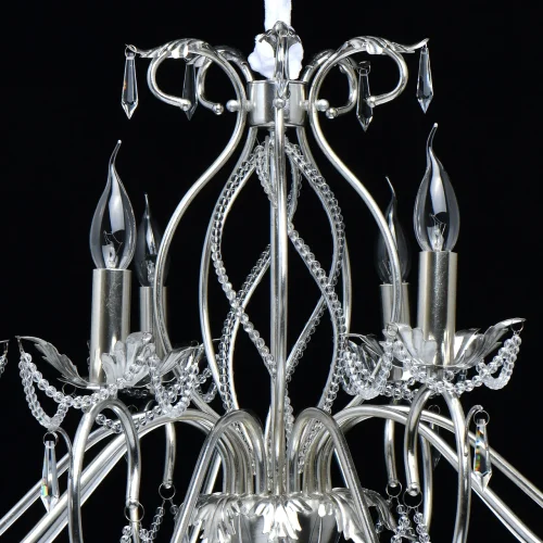 Люстра подвесная Валенсия 299012410 Chiaro без плафона на 10 ламп, основание серебряное в стиле классический  фото 9