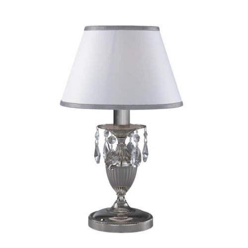 Настольная лампа P 9832 P Reccagni Angelo белая 1 лампа, основание никель металл в стиле классический 