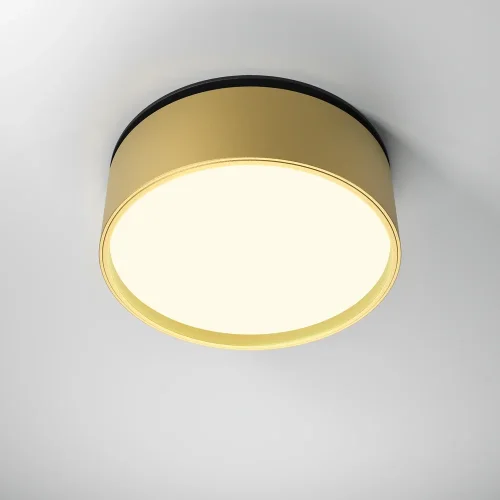 Светильник точечный LED Onda DL024-18W3K-BMG Maytoni матовый золото 1 лампа, основание чёрное в стиле современный хай-тек круглый фото 5