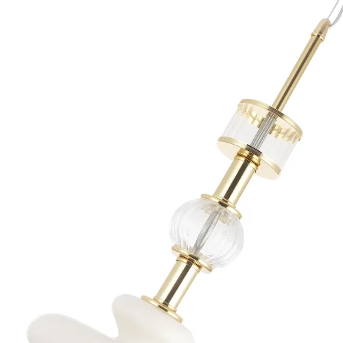 Светильник подвесной VALENCIA SP1.1 GOLD Crystal Lux белый прозрачный 1 лампа, основание золотое в стиле современный  фото 3