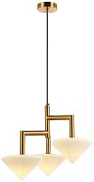 Светильник подвесной Pilze 2115/03/03P Stilfort бежевый 3 лампы, основание золотое в стиле арт-деко 