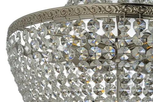 Люстра подвесная Castellana E 1.5.40.100 N Arti Lampadari прозрачная на 6 ламп, основание никель в стиле классический  фото 4