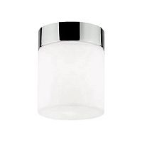 Светильник накладной Cayo 9505-NW Nowodvorski белый 1 лампа, основание хром в стиле современный круглый