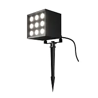 Прожектор LED Ares O309FL-L18B3K Maytoni уличный IP65 чёрный 1 лампа, плафон чёрный в стиле хай-тек современный LED