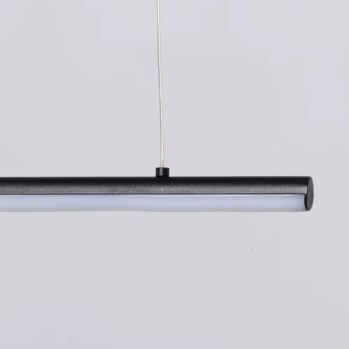 Светильник подвесной LED Ральф 675015801 DeMarkt чёрный 1 лампа, основание чёрное в стиле хай-тек линейный фото 5