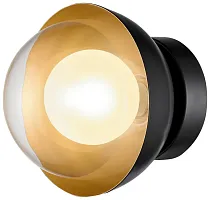 Бра 359-021-01 Velante прозрачный 1 лампа, основание чёрное в стиле современный 