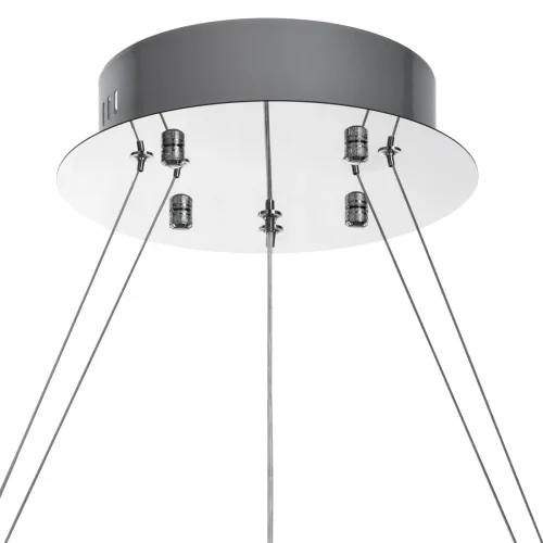 Люстра подвесная LED с пультом Чезаре CL338281 Citilux прозрачная на 1 лампа, основание хром в стиле современный с пультом кольца фото 9