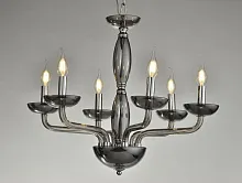 Люстра подвесная 12606/C smoke Newport без плафона на 6 ламп, основание никель в стиле классический 