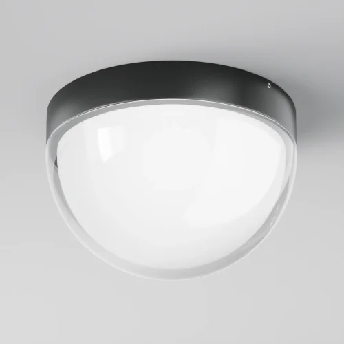 Потолочный светильник LED Mon O438CL-L12GF3K Maytoni уличный IP65 графит 1 лампа, плафон белый в стиле современный хай-тек LED фото 3
