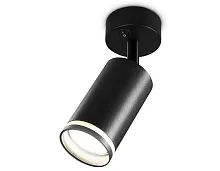 Светильник накладной TA121 Ambrella light чёрный 1 лампа, основание чёрное в стиле хай-тек современный круглый