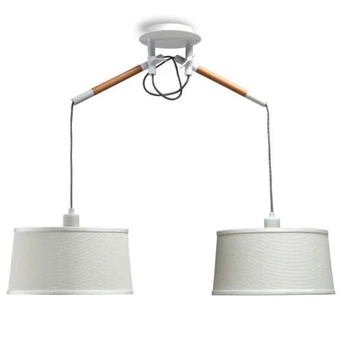 Люстра подвесная  NORDICA E27 4930 Mantra белая на 2 лампы, основание белое в стиле современный минимализм 
