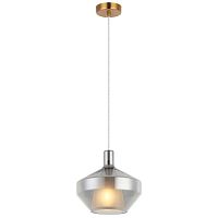 Светильник подвесной Еladin 2154/63/01P Stilfort серый 1 лампа, основание бронзовое в стиле современный 