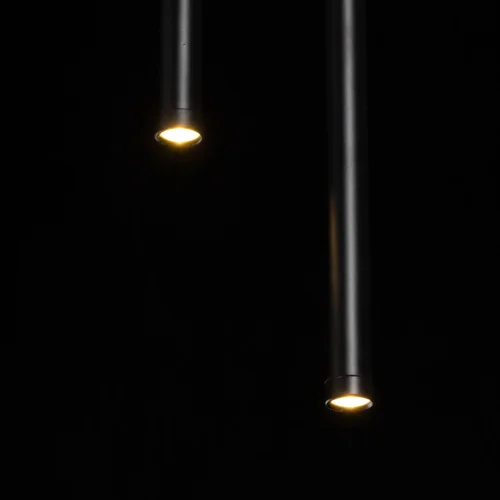 Светильник подвесной LED Ракурс 631018502 DeMarkt чёрный 1 лампа, основание чёрное в стиле хай-тек современный каскад трубочки фото 3