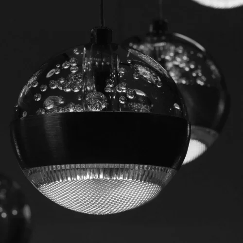 Светильник подвесной LED с пультом Капелия 730010209 MW-Light серебряный 9 ламп, основание серебряное в стиле современный каскад шар фото 10
