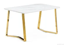Керамический стол Селена 1 160х90х77 белый мрамор / золото 572184 Woodville столешница белая из керамика