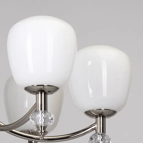 Люстра подвесная Оливия 306014706 MW-Light белая на 6 ламп, основание хром в стиле современный  фото 3