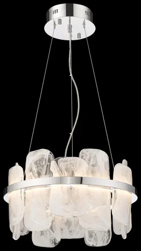 Люстра подвесная LED Nelly WE158.12.103 Wertmark прозрачная на 1 лампа, основание хром в стиле современный 