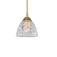 Светильник подвесной L 6352/14 Reccagni Angelo белый 1 лампа, основание золотое в стиле классический 