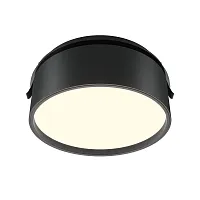 Светильник точечный LED Onda DL024-18W3K-B Maytoni чёрный 1 лампа, основание чёрное в стиле современный хай-тек круглый