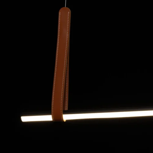 Светильник подвесной LED Ральф 675015801 DeMarkt чёрный 1 лампа, основание чёрное в стиле хай-тек линейный фото 4