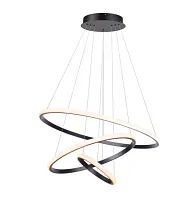 Люстра подвесная LED Janina APL.018.03.60 Aployt коричневая на 1 лампа, основание коричневое в стиле современный кольца