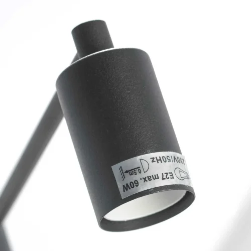 Люстра подвесная Huron LSP-8156-S Lussole без плафона на 6 ламп, основание чёрное в стиле лофт современный  фото 2