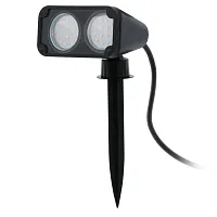 Ландшафтный светильник LED 93385 NEMA 1 Eglo уличный IP44 чёрный 2 лампы, плафон прозрачный в стиле 10096 GU10