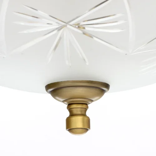 Люстра подвесная Афродита 317012006 MW-Light белая на 3 лампы, основание латунь в стиле классический  фото 6
