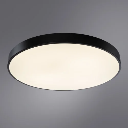 Светильник потолочный LED с пультом Arena A2673PL-1BK Arte Lamp белый 1 лампа, основание чёрное в стиле хай-тек с пультом фото 2
