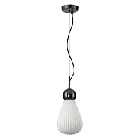 Светильник подвесной Elica 5418/1 Odeon Light белый 1 лампа, основание чёрное в стиле современный 