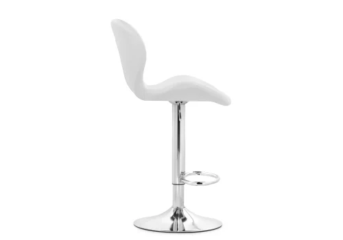 Барный стул Trio white / chrome 15727 Woodville, белый/экокожа, ножки/металл/хром, размеры - *1060***480*520 фото 3