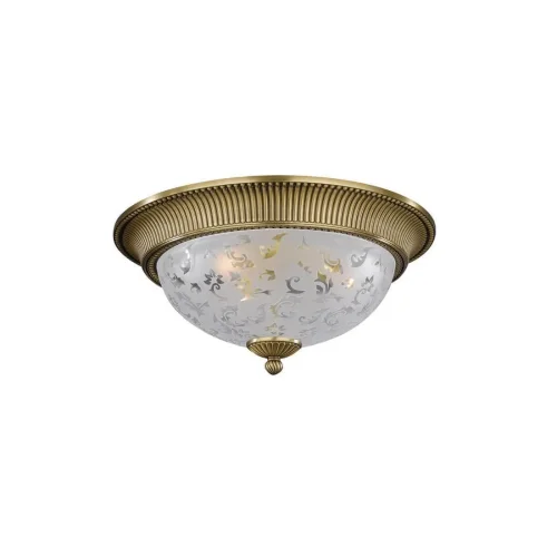 Люстра потолочная  PL 6202/3 Reccagni Angelo белая на 3 лампы, основание античное бронза в стиле классический 