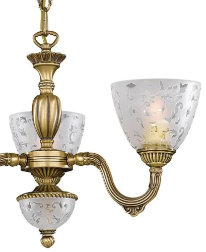 Люстра подвесная  L 6252/3 Reccagni Angelo белая на 6 ламп, основание античное бронза в стиле классический  фото 2
