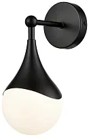 Бра 362-021-01 Velante белый 1 лампа, основание чёрное в стиле современный 
