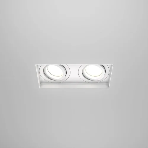 Светильник точечный Atom DL003-02-W Maytoni белый 2 лампы, основание белое в стиле современный хай-тек для затирки фото 6