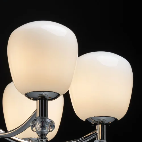 Люстра подвесная Оливия 306014706 MW-Light белая на 6 ламп, основание хром в стиле современный  фото 4
