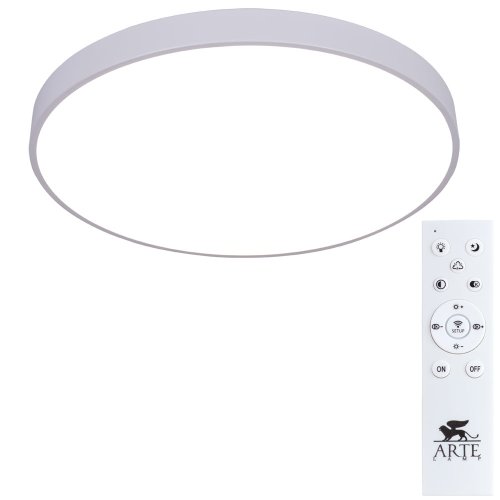 Светильник потолочный LED с пультом Arena A2671PL-1WH Arte Lamp белый 1 лампа, основание белое в стиле хай-тек с пультом фото 2