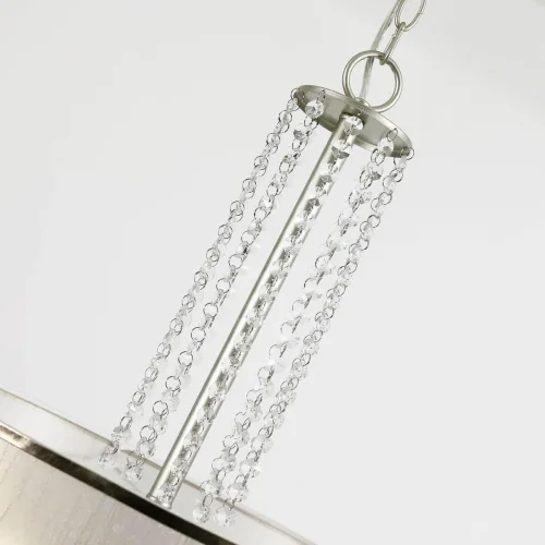 Люстра подвесная Elfo 3043-5P F-promo белая на 5 ламп, основание серебряное в стиле арт-деко  фото 4