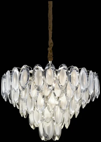 Люстра подвесная хрустальная Eletta WE139.16.103 Wertmark прозрачная на 16 ламп, основание хром в стиле современный 