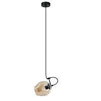 Светильник подвесной Avena 2569-1P F-promo янтарный 1 лампа, основание чёрное в стиле современный 