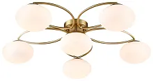 Люстра потолочная 360-507-06 Velante белая на 6 ламп, основание бронзовое в стиле современный 