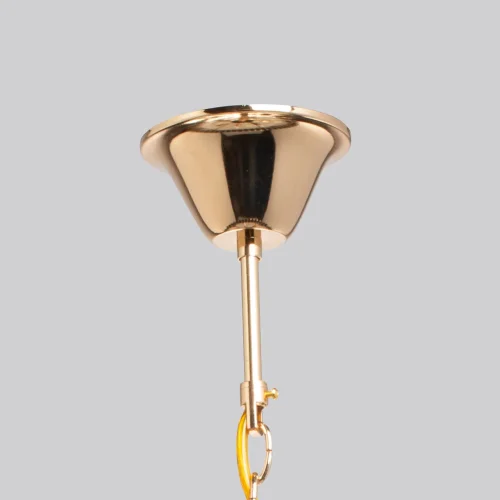 Люстра подвесная Бриз 111016206 DeMarkt прозрачная на 6 ламп, основание золотое в стиле классический  фото 10