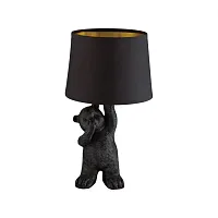 Настольная лампа Bear 5662/1T Lumion чёрная 1 лампа, основание чёрное полимер в стиле современный животные медведь