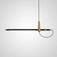 Люстра подвесная BARCKER Dark wood 179844-26 ImperiumLoft коричневая на 1 лампа, основание чёрное в стиле минимализм лофт 