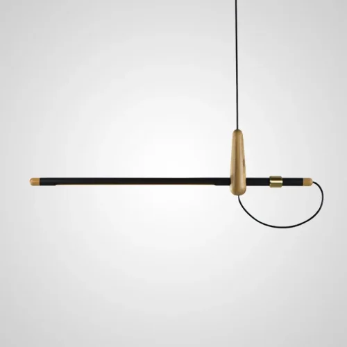 Люстра подвесная BARCKER Dark wood 179844-26 ImperiumLoft коричневая на 1 лампа, основание чёрное в стиле минимализм лофт 